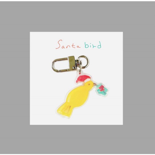 Santa bird Drawing Keyring 산타버드 드로잉 키링