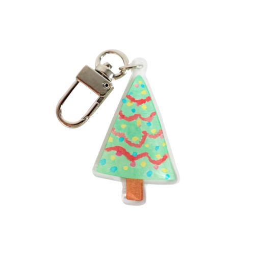 Christmas Tree Drawing Keyring 크리스마스 트리 드로잉 키링