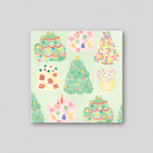 [크리스마스 카드] Christmas Cake Folding Card